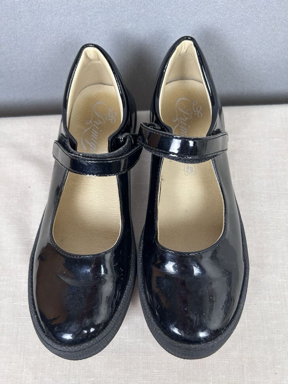 Primigi Girl's Mary Jane flat glossy Black Patent ballet flat Sz 3.5/35 Big Kid